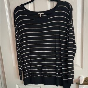Joie Striped Black and White Lightweight Sweater - Size M